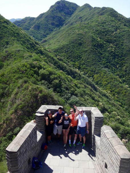 Depiction of the victory of 4 students who gained official Sheehans for making it to the highest point of the Great Wall (Juyuguan section) and of course, proud Papa Sheehan.