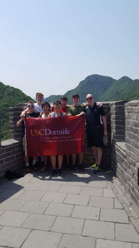 We've reached the TOP!! After almost an hour climbing, 6 group members have reached the top of Juyongguan (the most steep part of the great wall!)