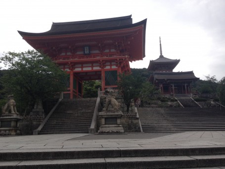 Kiyomizu Temple's beautiful architecture.