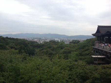 View of Kyoto from Kiyomizu Temple.