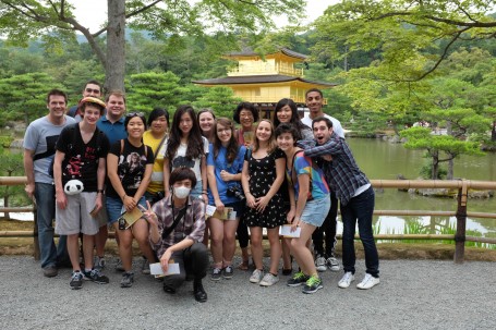 Group photo at Kinkaku (Golden Pavilion) Temple.