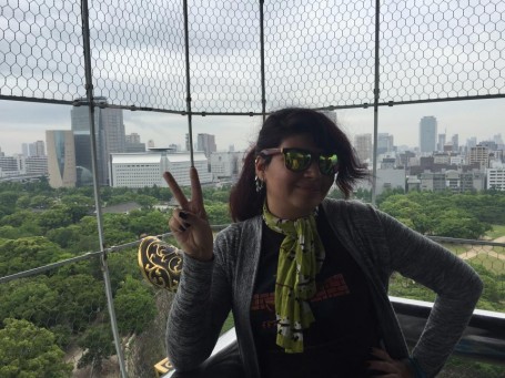 Photo op at the top of Osaka Castle