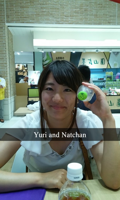 After I randomly picked out an orange juice bottle to drink, a Meiji student, Yuri,  told me that the smiling face on the cap is named Nacchan and is very beloved.