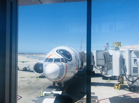 Airplane with a BB-8 paint job.