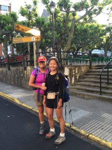 Angela and Yushi (the author) beginning a day's hike